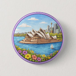 Bóton Redondo 5.08cm Casa de Ópera de Sydney