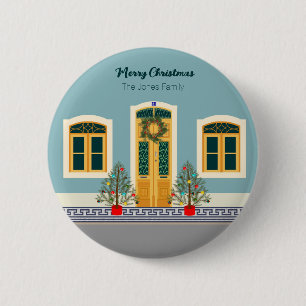 Bóton Redondo 5.08cm Casa Festiva Portuguesa de Natal