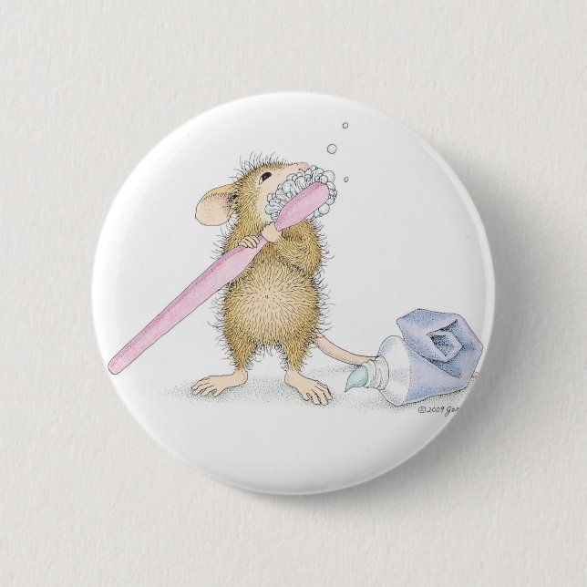Bóton Redondo 5.08cm Casa-Rato Designs® - pinos (Frente)