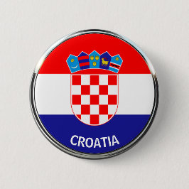 Bóton Redondo 5.08cm Casaco de armas croata, Hrvatski grb