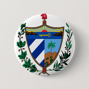Bóton Redondo 5.08cm casaco de armas cuba