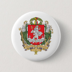 Bóton Redondo 5.08cm Casaco de armas de Vilnius, Botão Lituânia