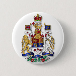 Bóton Redondo 5.08cm Casaco de armas do Canadá