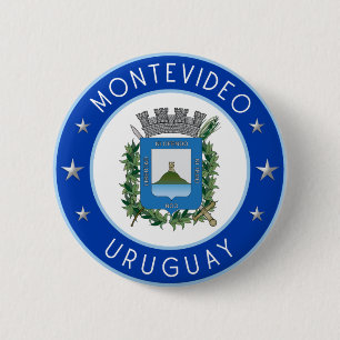 Bóton Redondo 5.08cm Casaco De Armas Montevideu