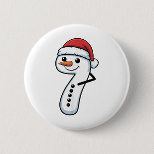 Bóton Redondo 5.08cm Casal de Boneco de Neve de Natal Meme Corresponden