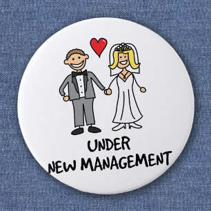 Bóton Redondo 5.08cm Casal De Casamento - Sob Nova Gestão