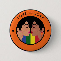Casal lésbica Beijo LGBTQ Amor é Orgulho de Amor