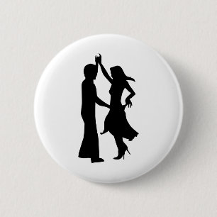 Bóton Redondo 5.08cm Casal padrão da dança