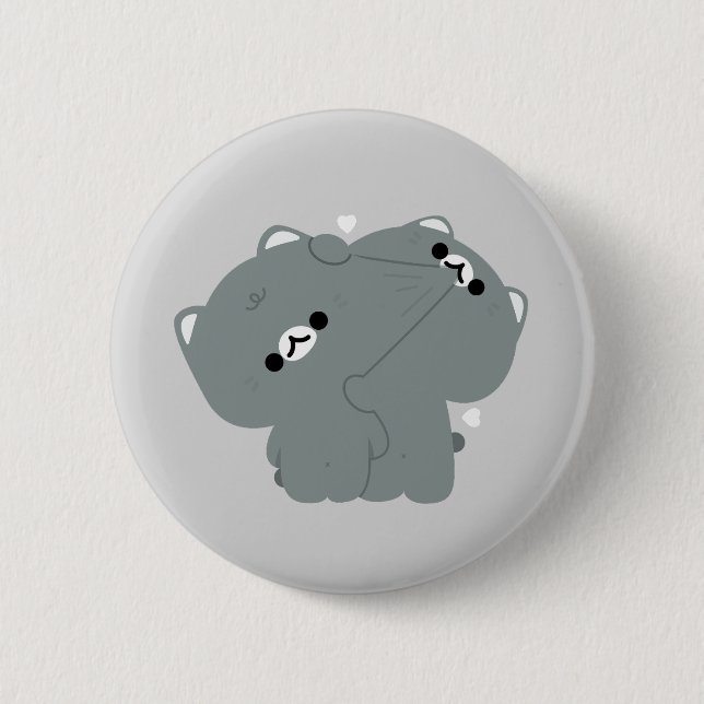 Bóton Redondo 5.08cm Casal Shorthair Americano (Frente)