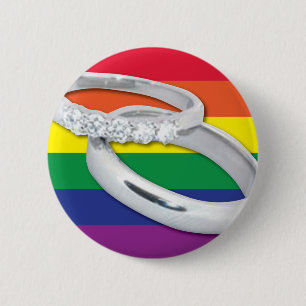 Bóton Redondo 5.08cm Casamento Lésbico Gay