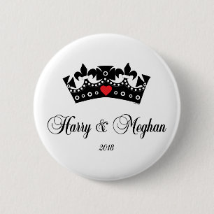Bóton Redondo 5.08cm Casamento Real 2018 do Príncipe Harry & Meghan