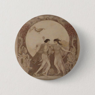 Bóton Redondo 5.08cm Casamento Sumeriano na Lua do outono