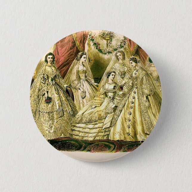 Bóton Redondo 5.08cm Casamento vitoriano (Frente)