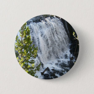 Bóton Redondo 5.08cm Cascata de pedra amarela