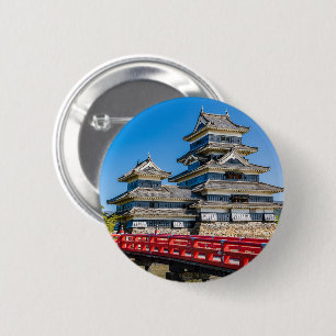 Bóton Redondo 5.08cm Castelo Matsumoto e ponte