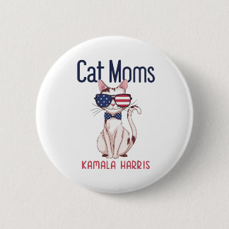 Bóton Redondo 5.08cm Cat Mãe para Kamala Harris | 2024