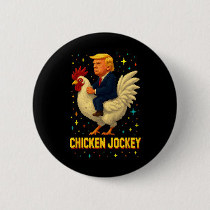 Bóton Redondo 5.08cm Cavaleiro de Frango Trump Meme Divertido 2