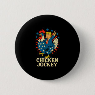 Bóton Redondo 5.08cm Cavaleiro de Frango Trump Meme Engraçado