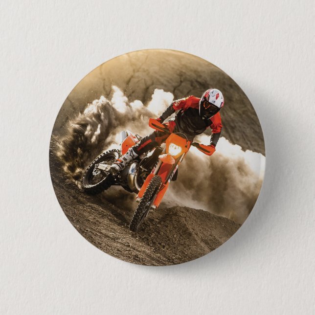 Bóton Redondo 5.08cm Cavaleiro Motocross (Frente)