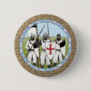 Bóton Redondo 5.08cm Cavaleiros Medievais Templários
