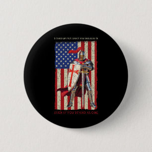 Bóton Redondo 5.08cm Cavaleiros Templários Cruzado Medieval Bandeira Am