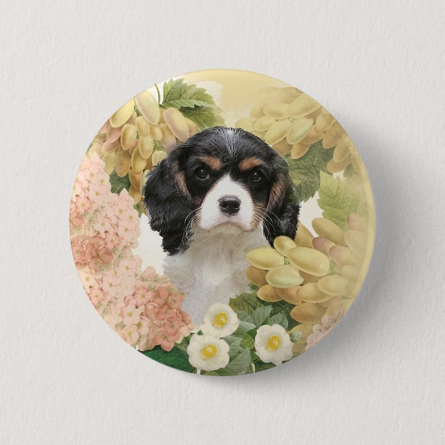 Bóton Redondo 5.08cm Cavalier King Charles Spaniel (Frente)