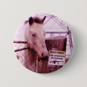 Bóton Redondo 5.08cm Cavalo de lavanda de Propriedade Privada
