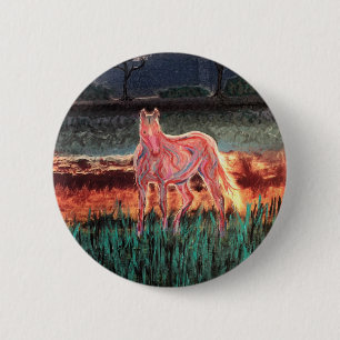 Bóton Redondo 5.08cm Cavalo de Sonho Espírito, Pintado