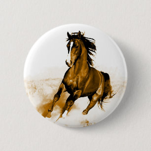 Bóton Redondo 5.08cm Cavalo em Execução