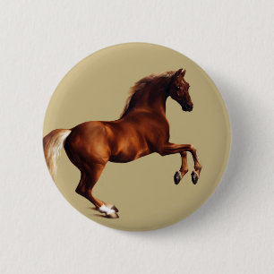 Bóton Redondo 5.08cm Cavalo Whistlejacket por George Stubbs