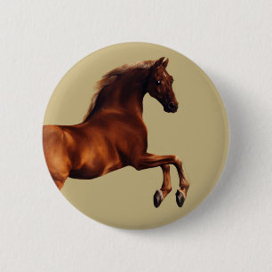 Bóton Redondo 5.08cm Cavalo Whistlejacket por George Stubbs