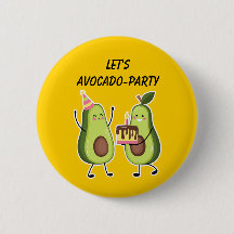 Celebração de Aniversário de Abacate Pin Personali