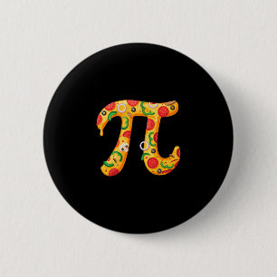 Bóton Redondo 5.08cm Celebração Dia do Pi Amantes de Pizza Pi Enthusast