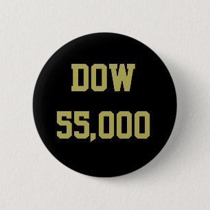 Bóton Redondo 5.08cm Celebração do Dow 55.000 no Mercado de Ações