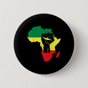 Bóton Redondo 5.08cm Celebração do Mês da História Negra Mapa Africano