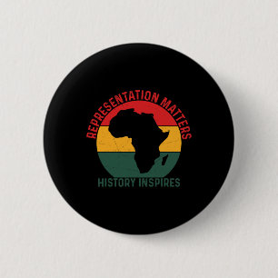 Bóton Redondo 5.08cm Celebração do País Afro-Americano da História Negr