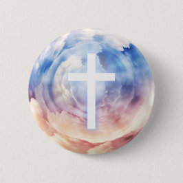 Bóton Redondo 5.08cm Celeste de Aquarela