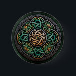 Bóton Redondo 5.08cm Célula Nó Verde Dourado<br><div class="desc">Célula Nó Verde Dourado</div>