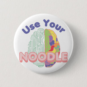 Bóton Redondo 5.08cm Cérebro esquerdo & direito