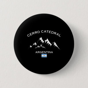Bóton Redondo 5.08cm Cerro Catedral Argentina Ski Resort Andes Montanha