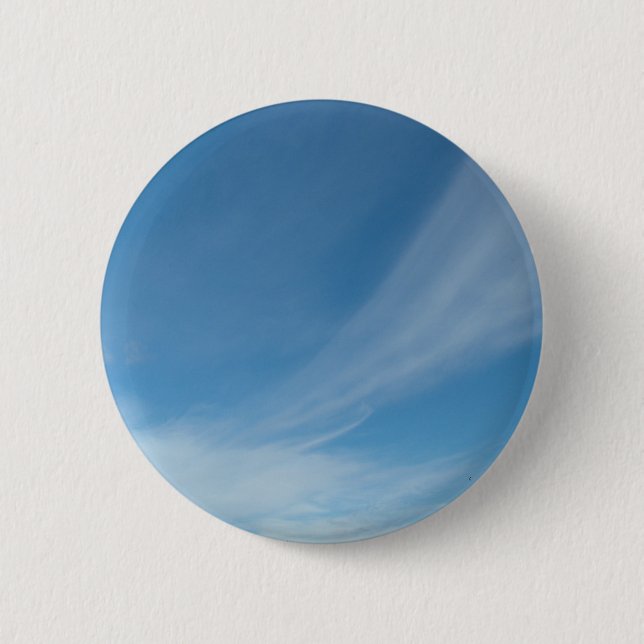 Bóton Redondo 5.08cm Céu azul e nuvens brancas (Frente)