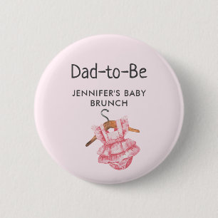 Bóton Redondo 5.08cm Chá/Brunch de Roupa de Bebê Vintage para Futuro Pa