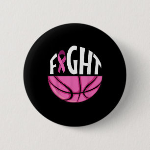 Bóton Redondo 5.08cm Chá de basquete cor-de-rosa para sensibilização do