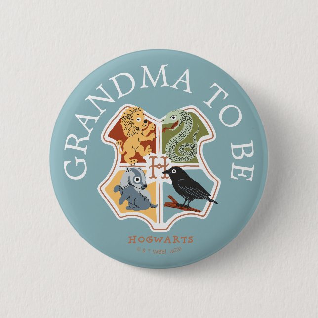 Bóton Redondo 5.08cm Chá de Bebê do Harry Potter | Vovó a Caminho (Frente)