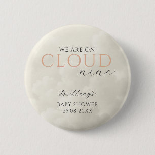 Bóton Redondo 5.08cm Chá de fraldas Cloud Nine White Clouds