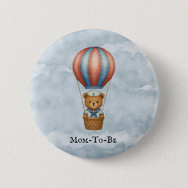 Bóton Redondo 5.08cm Chá de fraldas de Garçom de Ar Quente do Urso do M