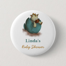 Bóton Redondo 5.08cm Chá de fraldas de Incubação de Dinossauros