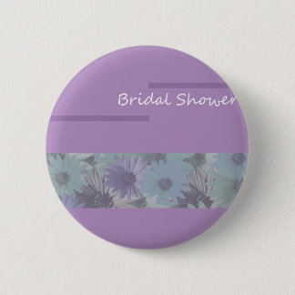 Bóton Redondo 5.08cm chá de panela! floral roxo