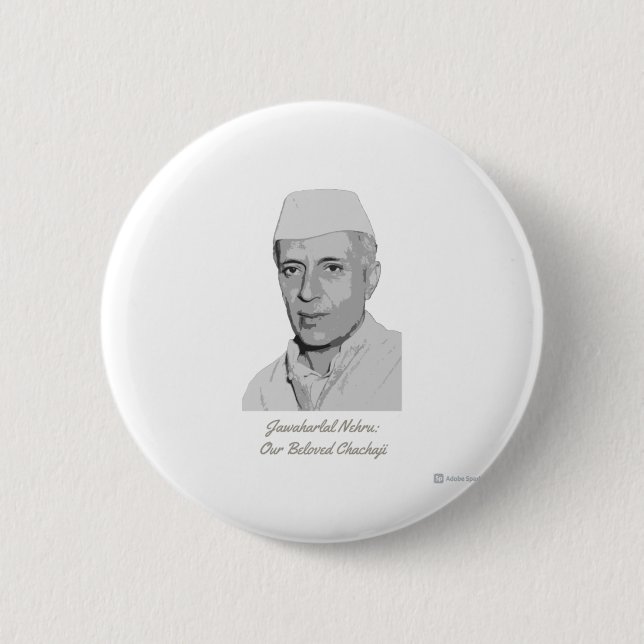 Bóton Redondo 5.08cm Chachaji Nehru (Frente)