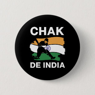 Bóton Redondo 5.08cm Chak De India - Jogadores da Equipe de Críquete da